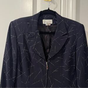GANTOS 8 Vintage 90s Glitter Sparkle Black Blazer